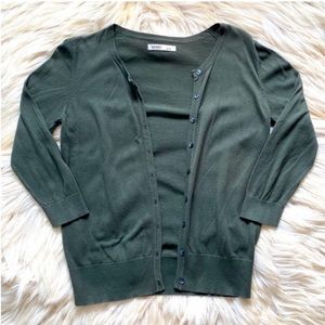 Old Navy Hunter Green Cardigan Sweater